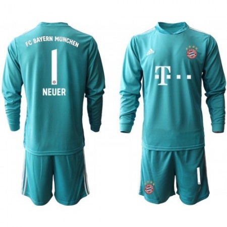 FC Bayern München Manuel Neuer 1 Torwart Kinder Heim Trikotsatz 2020/21 Langarm (+ Kurze Hosen)